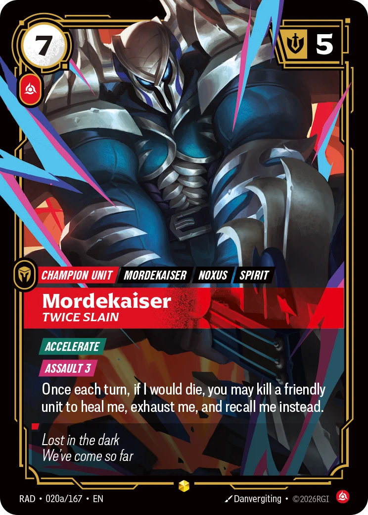 Mordekaiser Twice Slain (Alternate Art) - Radiance 020a/167