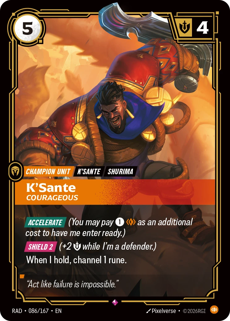 K'Sante Courageous - Radiance 086/167
