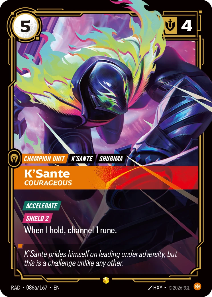 K'Sante Courageous (Alternate Art) - Radiance 086a/167