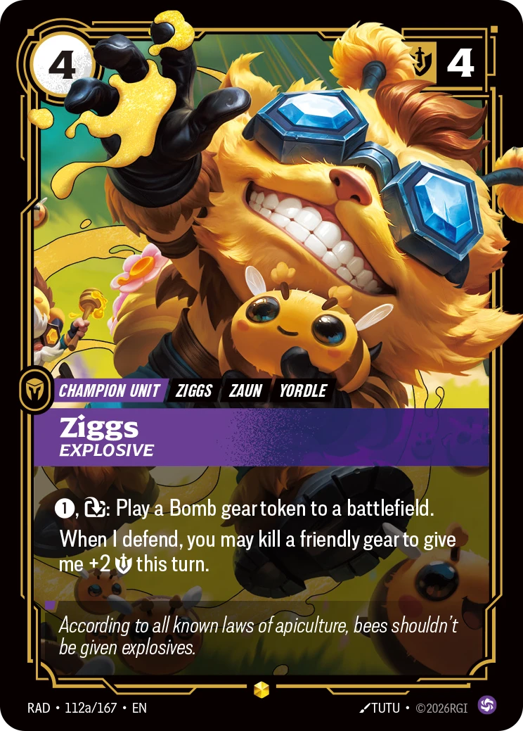 Ziggs Explosive (Alternate Art) - Radiance 112a/167