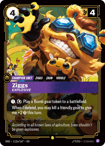 Ziggs Explosive (Alternate Art) - Radiance 112a/167