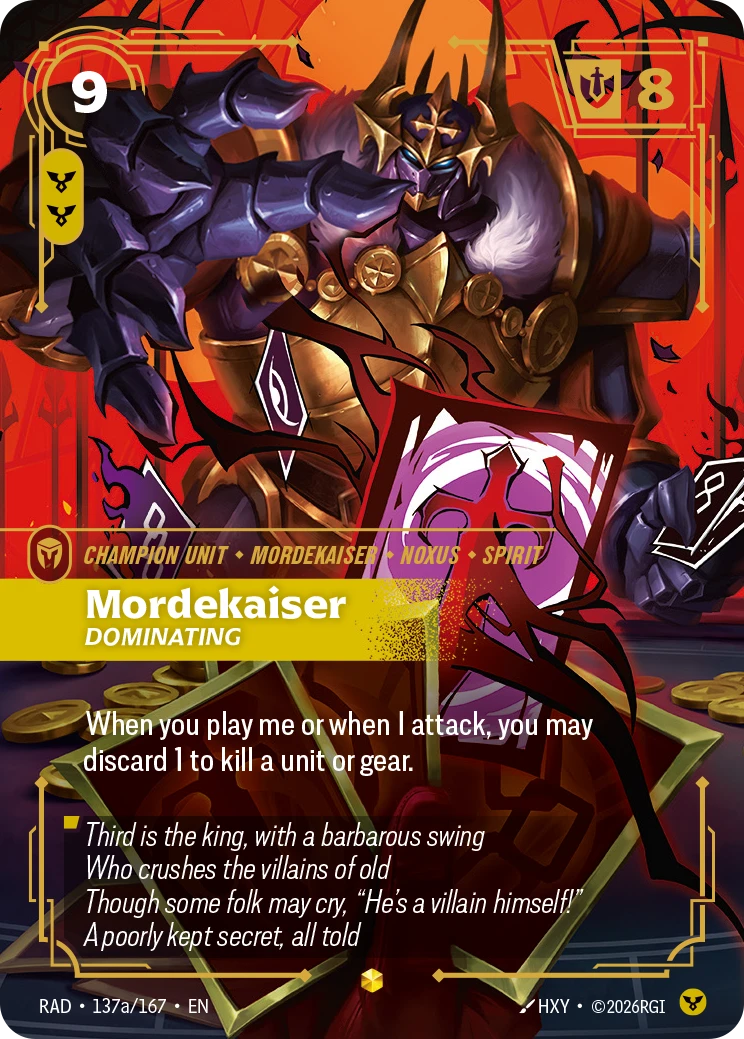 Mordekaiser Dominating (Alternate Art) - Radiance 137a/167