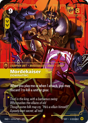 Mordekaiser Dominating (Alternate Art) - Radiance 137a/167