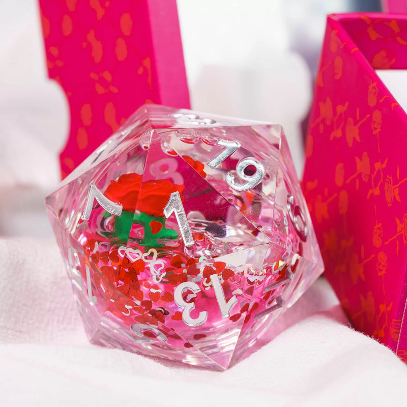 Sirius Dice – Valentine's Rose Large D20