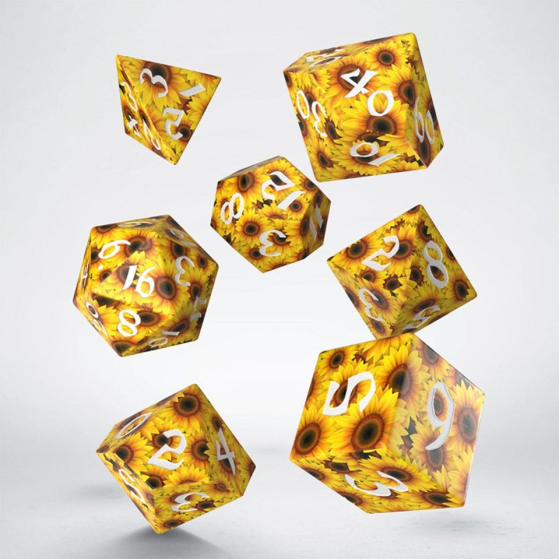 Q Workshop Full Art Dice Set - Sunflower