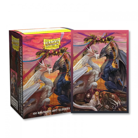 Dragon Shield  -  Brushed Art Sleeves - Valentine Dragons 2023