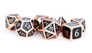 Metal Enamel Dice: Antique Copper with Black Enamel