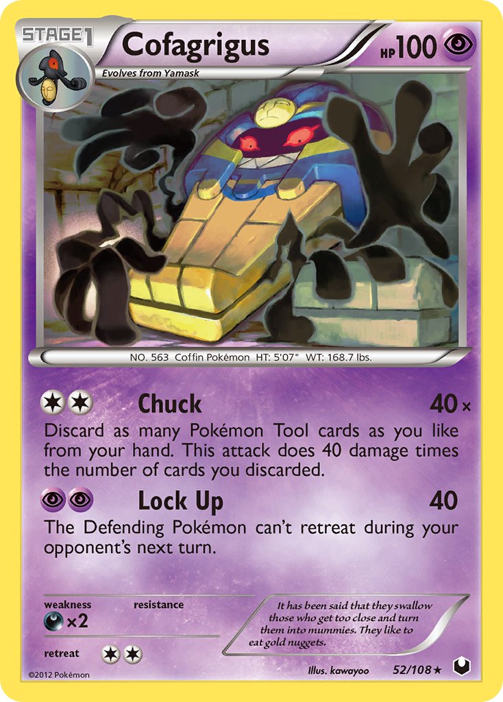 Cofagrigus (52/108) (Cracked Ice Holo) (Theme Deck Exclusive) [Black &