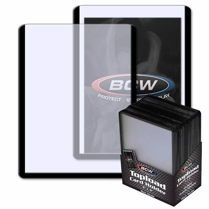 BCW 3×4 Topload Card Holder – Black Border