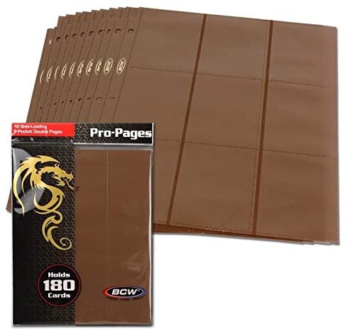 BCW 9-Pocket Page 10pk - Brown
