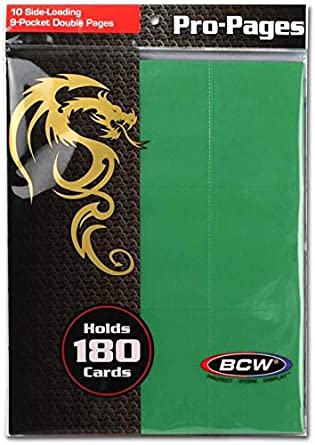 BCW 9-Pocket Page 10pk - Green