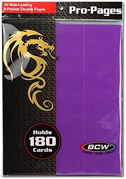 BCW 9-Pocket Page 10pk - Purple