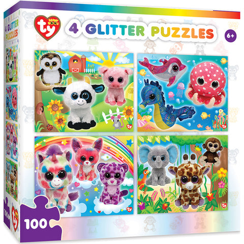 Beanie Boos 4 Glitter Puzzles