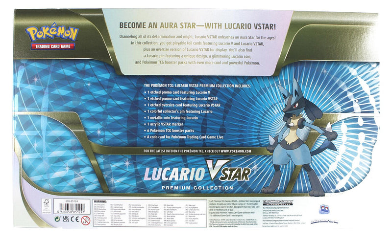 pokemon lucario vstar premium collection box 6 booster packs TCG Pin Youll also get six Pokmon TCG booster packs to swell your ranks Is the Lucario VSTAR Premium