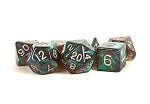 Acrylic Dice: Stardust- Gray w/ Silver Numbers