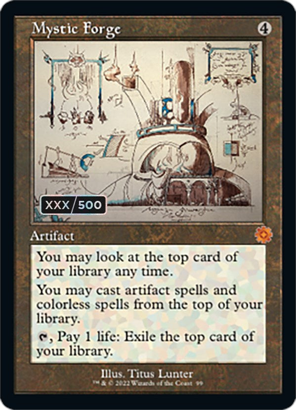 Mystic Forge (Retro Schematic) (Serial Numbered) [The Brothers' War Retro Artifacts]