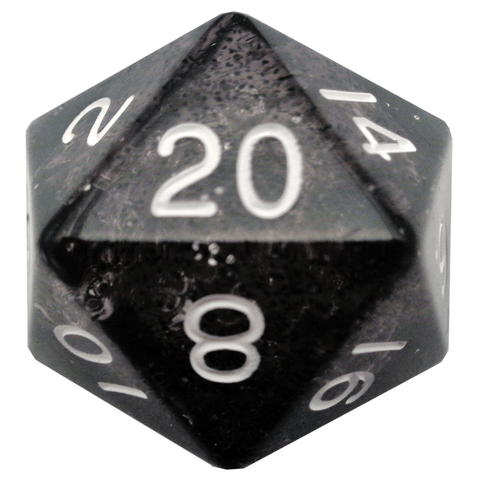 Mega Acrylic d20: Ethereal Black