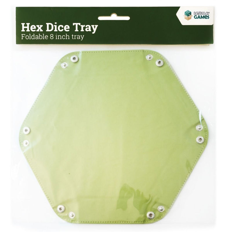 LPG Hex Foldable Dice Tray 8" Green