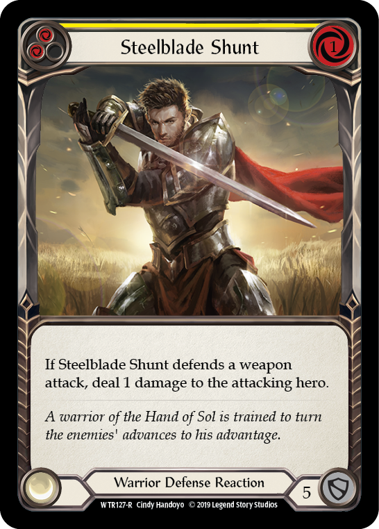 Steelblade Shunt (Yellow) [WTR127-R] (Welcome to Rathe)  Alpha Print Rainbow Foil