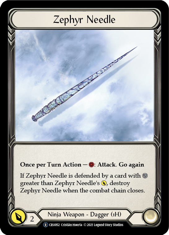 Zephyr Needle [U-CRU052-RF] (Crucible of War Unlimited)  Unlimited Rainbow Foil