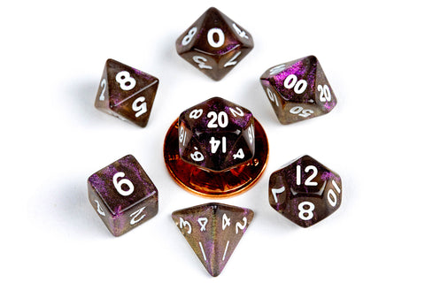 Mini Polyhedral Dice Set: Stardust Supervolcano