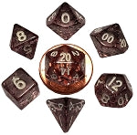Mini Polyhedral Dice Set: Ethereal Black