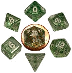 Mini Polyhedral Dice Set: Ethereal Green