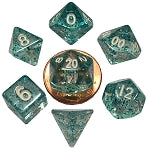 Mini Polyhedral Dice Set: Ethereal Light Blue