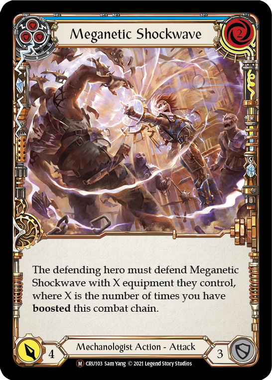 Meganetic Shockwave [U-CRU103-RF] (Crucible of War Unlimited)  Unlimited Rainbow Foil