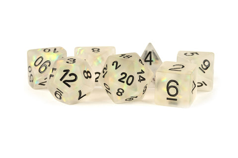 16mm Poly Resin Dice Set: Icy Opal