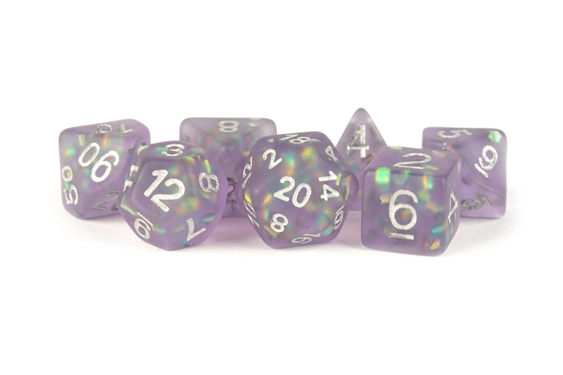 16mm Poly Resin Dice Set: Icy Opal