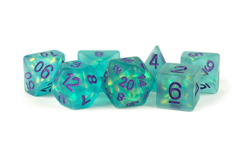16mm Poly Resin Dice Set: Icy Opal