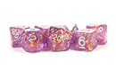 MDG - Resin Polyhedral Dice Set: Purple w/ Gold Foil