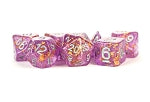 MDG - Resin Polyhedral Dice Set: Purple w/ Gold Foil
