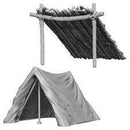 WizKids Deep Cuts Unpainted Miniatures Tent & Lean-To