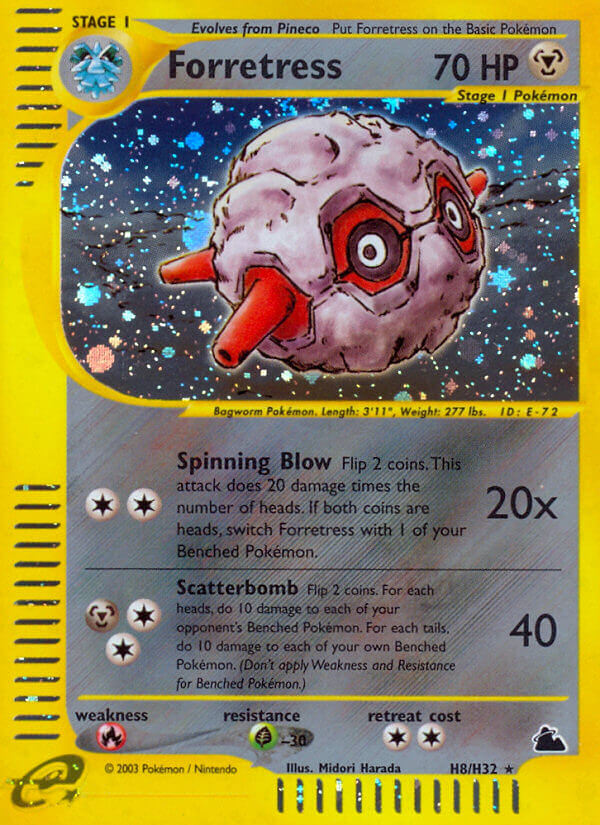 fortress pokemon card Forretress (H8/H32) [Skyridge]