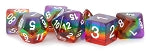 Resin Polyhedral Dice Set: Translucent Rainbow