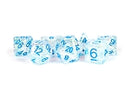 Flash Resin Poly Set: Clear w/ L. Blue Numbers