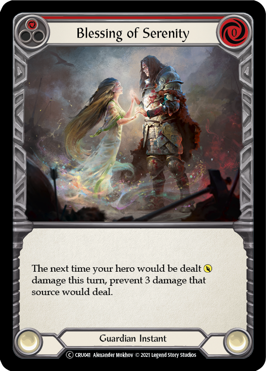Blessing of Serenity (Red) [U-CRU041-RF] (Crucible of War Unlimited)  Unlimited Rainbow Foil