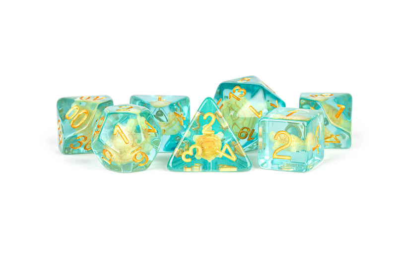 Resin Polyhedral Dice Set: Turtle Dice