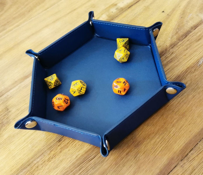 LPG Hex Foldable Dice Tray 6" Blue