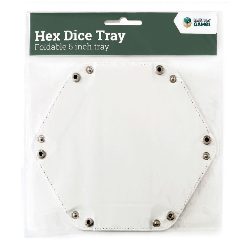 LPG Hex Foldable Dice Tray 6" White