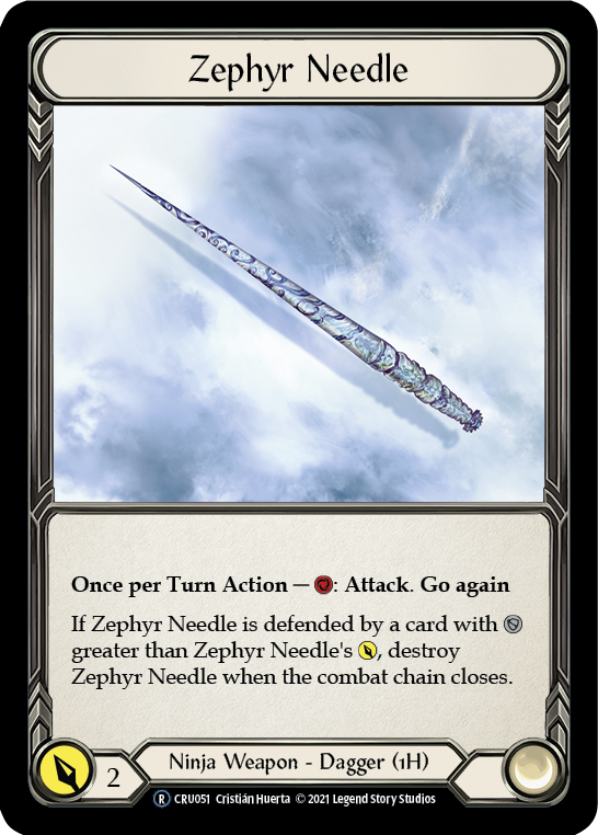 Zephyr Needle [U-CRU051-RF] (Crucible of War Unlimited)  Unlimited Rainbow Foil
