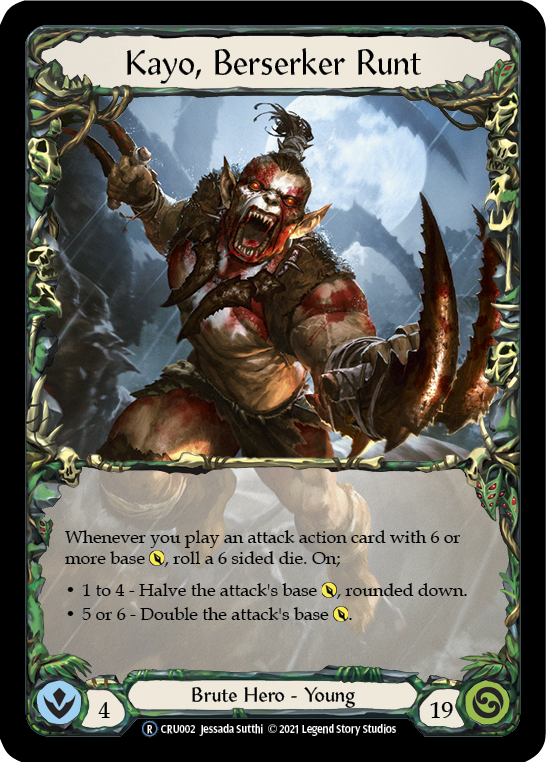 Kayo, Berserker Runt [U-CRU002-RF] (Crucible of War Unlimited)  Unlimited Rainbow Foil