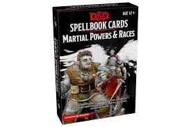 D&D Spellbook cards: Martial Powers & Races Deck