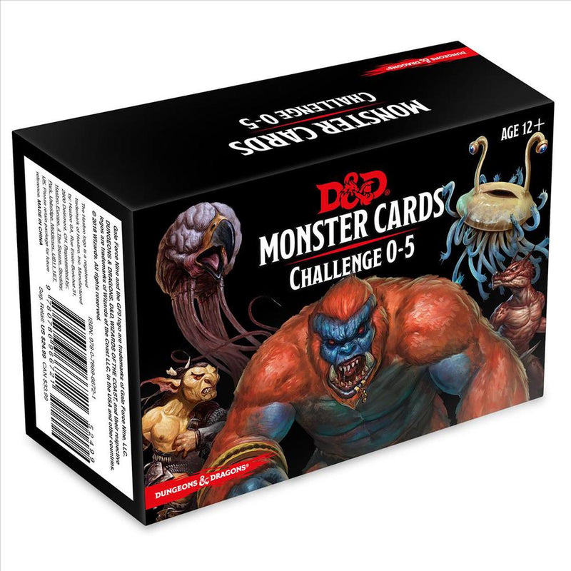 Dungeons and Dragons- Monster Cards: Challenge 0 - 5
