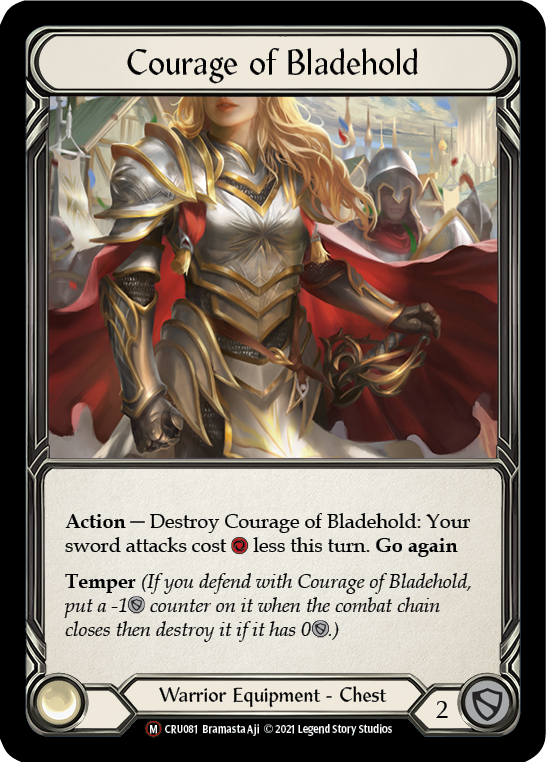 Courage of Bladehold [U-CRU081-RF] (Crucible of War Unlimited)  Unlimited Rainbow Foil