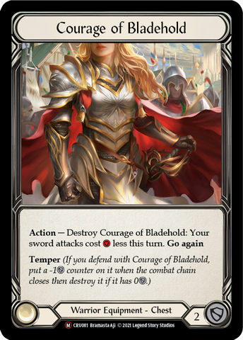 Courage of Bladehold [U-CRU081-RF] (Crucible of War Unlimited)  Unlimited Rainbow Foil