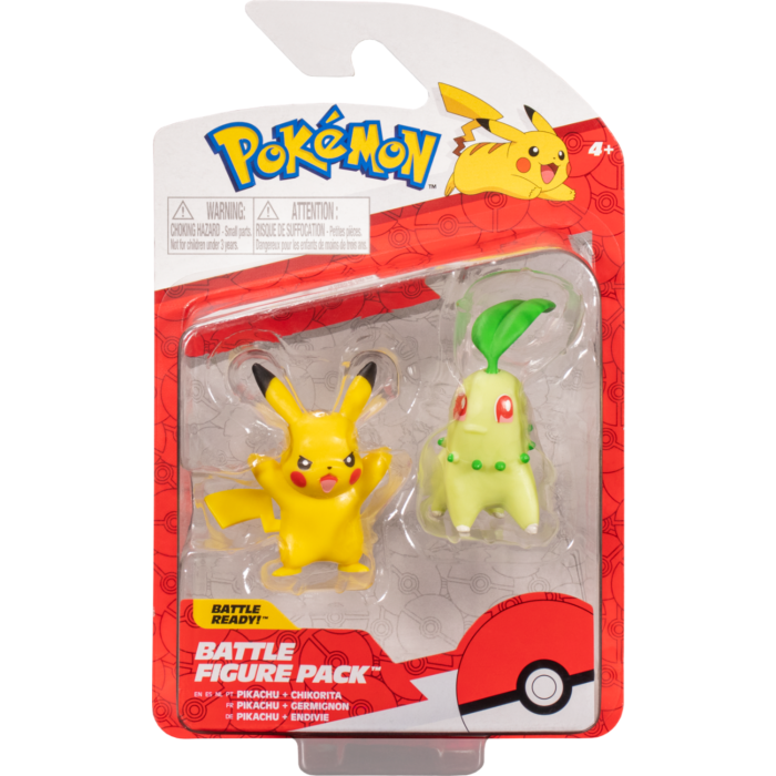 Pikachu & Chikorita Battle Figure Pack