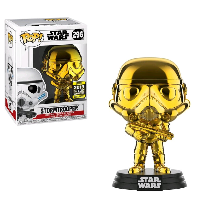 SW19 Star Wars - Stormtrooper Gold Chrome Pop! 296